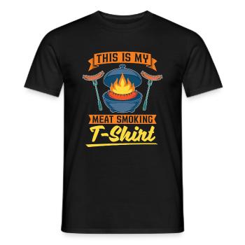 Grillades de viande T-shirt Cadeau Drôle de grillades - T-shirt homme - noir - Devant - AI Model Male 178 light (178cm)