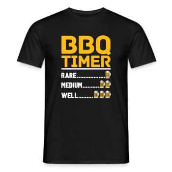 BBQ Bier trinken Männer Geschenk Lustiges Grillen - Männer T-Shirt - Schwarz - Vorne - AI Model Male 178 light (178cm)