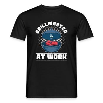 Maître grillade au travail BBQ Grillades amusantes - T-shirt homme - noir - Devant - AI Model Male 178 light (178cm)