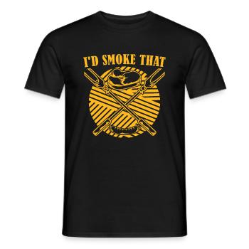 Steak Grill Master BBQ Gift Funny Grilling - Men's T-Shirt - black - Front - AI Model Male 178 light (178cm)