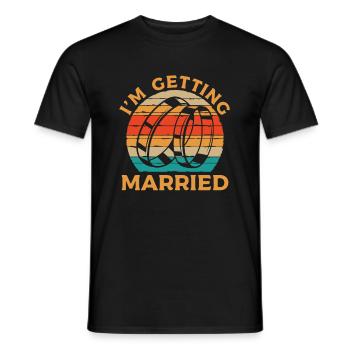 Heiratsantrage Retro Ringe Geschenk Verlobung - Männer T-Shirt - Schwarz - Vorne - AI Model Male 178 light (178cm)