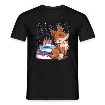 Waldbewohner Geburtstags Party Geschenk Fuchs - Männer T-Shirt - Schwarz - Vorne - AI Model Male 178 light (178cm)