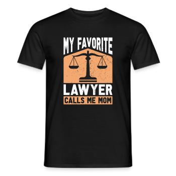 Mon avocat préféré m’appelle maman avocate - T-shirt homme - noir - Devant - AI Model Male 178 light (178cm)