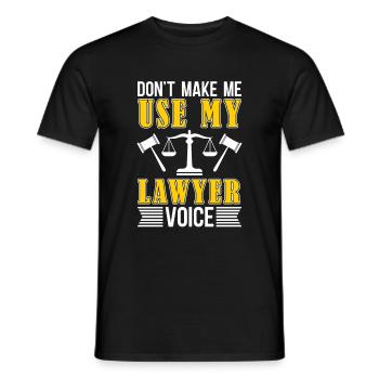 Anwalt Stimme Jura Geschenk Lustiges Anwalt - Männer T-Shirt - Schwarz - Vorne - AI Model Male 178 light (178cm)