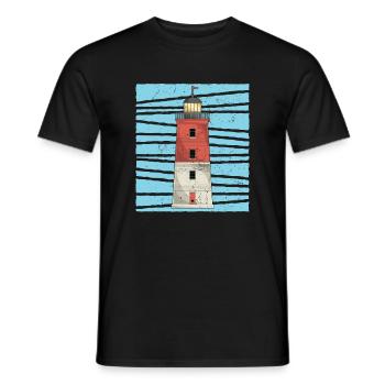 Ocean Lighthouse Lover Gift Lighthouse - Men's T-Shirt - black - Front - AI Model Male 178 light (178cm)