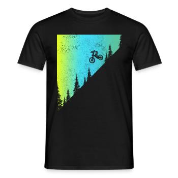 Mountain Bike MTB Downhill Biker Gift - Men's T-Shirt - black - Front - AI Model Male 178 light (178cm)