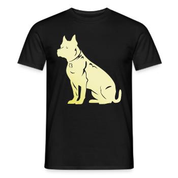 American Staffordshire Terrier Hund - Männer T-Shirt - Schwarz - Vorne - AI Model Male 178 light (178cm)