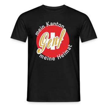 Meine Heimat Genf Geschenk - Männer T-Shirt - Schwarz - Vorne - AI Model Male 178 light (178cm)