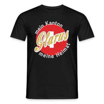 My home Glarus gift - Men's T-Shirt - black - Front - AI Model Male 178 light (178cm)