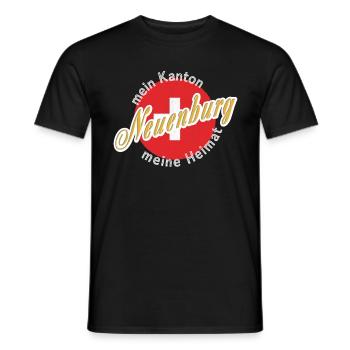 Ma patrie Neuchâtel Cadeau - T-shirt homme - noir - Devant - AI Model Male 178 light (178cm)