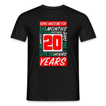Familie 200 Jahre Geburtstag Monate Stunden - Männer T-Shirt - Schwarz - Vorne - AI Model Male 178 light (178cm)