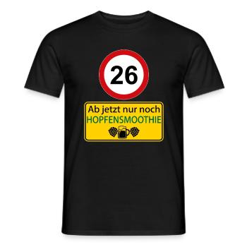 26 Ab jetzt nur noch Hopfensmoothie - Männer T-Shirt - Schwarz - Vorne - AI Model Male 178 light (178cm)