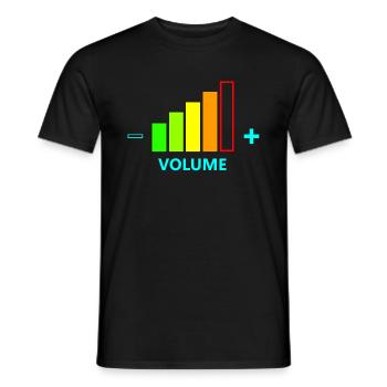 VOLUME UP MEN - T-shirt homme - noir - Devant - AI Model Male 178 light (178cm)