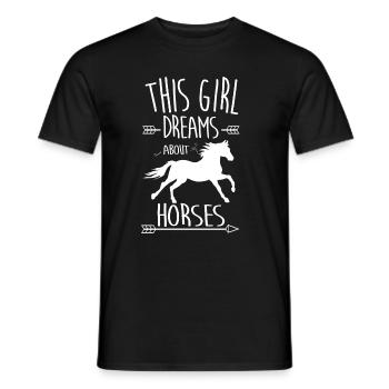 Cheval Poney Norvégien Haflinger Icelandic Horse Gift - T-shirt homme - noir - Devant - AI Model Male 178 light (178cm)