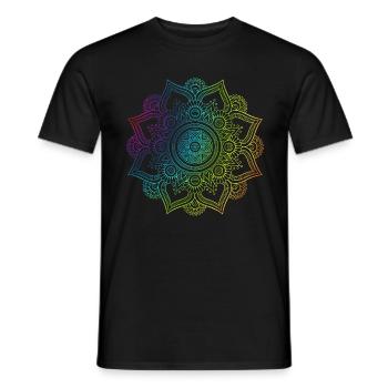 Mandala - T-shirt homme - noir - Devant - AI Model Male 178 light (178cm)