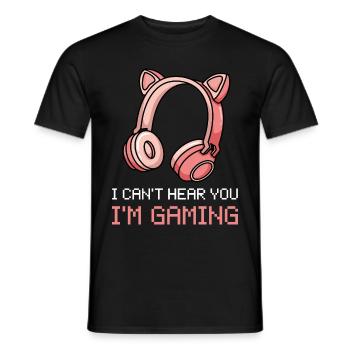 Gamer I'm Gaming Gamer Gamer Women - Men's T-Shirt - black - Front - AI Model Male 178 light (178cm)