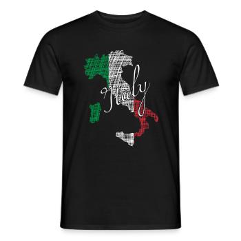 Italy - Männer T-Shirt - Schwarz - Vorne - AI Model Male 178 light (178cm)