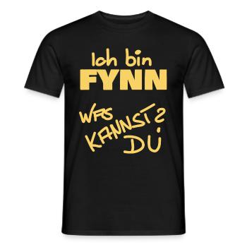 Ich heiße Fynn - Männer T-Shirt - Schwarz - Vorne - AI Model Male 178 light (178cm)