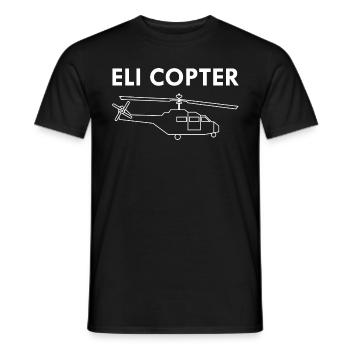 Eli copter Agent Hélicoptère Mossad Israël - T-shirt homme - noir - Devant - AI Model Male 178 light (178cm)