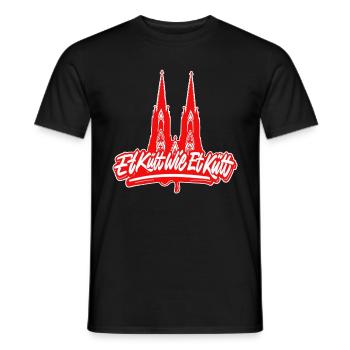 Et Kütt Wie Et Kütt Kölsches Grundgesetz Köln - Männer T-Shirt - Schwarz - Vorne - AI Model Male 178 light (178cm)