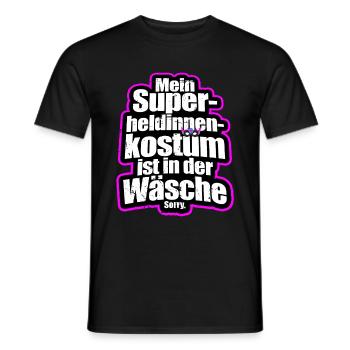 Superheldin Kostüm Ist In Der Wäsche Köln Karneval - Männer T-Shirt - Schwarz - Vorne - AI Model Male 178 light (178cm)