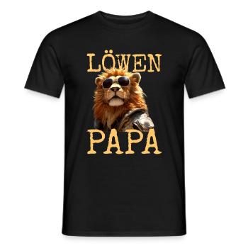 Lion Papa Papa Papa Fête des Pères Père Sauvage Lion - T-shirt homme - noir - Devant - AI Model Male 178 light (178cm)