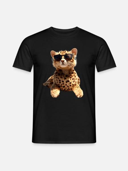 Occhiali da sole Cheetah Cheetah Cats Cute Cheetah - T-shirt uomo - nero