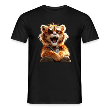 Tiger Big Cat Wild Cats Lover Cute Tiger - Men's T-Shirt - black - Front - AI Model Male 178 light (178cm)