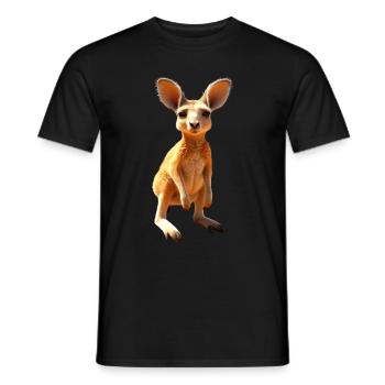 Kangourou Australie Marsupiaux sauvages Kangourous mignons - T-shirt homme - noir - Devant - AI Model Male 178 light (178cm)