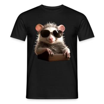 Opossum Opossum Didelphis Opossums mignons Opossum - T-shirt homme - noir - Devant - AI Model Male 178 light (178cm)