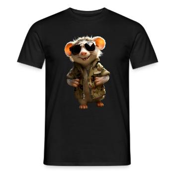 Opossum Opossum Didelphis Opossums mignons Opossum - T-shirt homme - noir - Devant - AI Model Male 178 light (178cm)