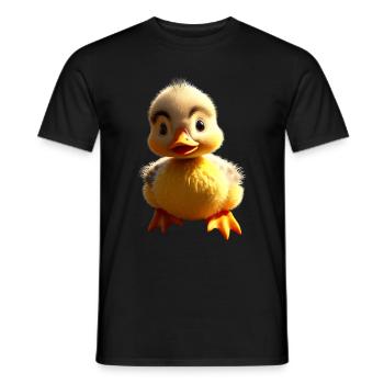 Duck cute baby duck chick ducklings ducklings ducks - Men's T-Shirt - black - Front - AI Model Male 178 light (178cm)