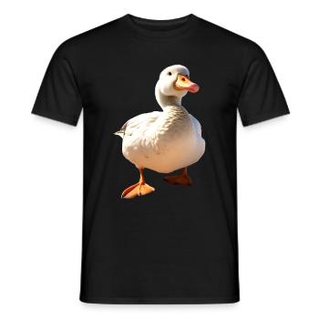 Oie, Oie, Poussin, Oie mignonne, Canard, Petites Oies - T-shirt homme - noir - Devant - AI Model Male 178 light (178cm)