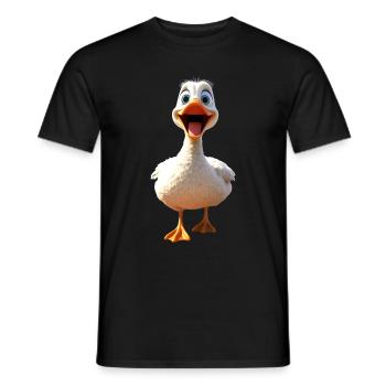 Oie, Oie, Poussin, Oie mignonne, Canard, Petites Oies - T-shirt homme - noir - Devant - AI Model Male 178 light (178cm)