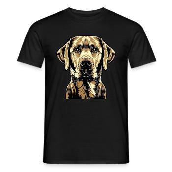 Labrador Retriever Chien Amour Jeunes Labradors Mignons - T-shirt homme - noir - Devant - AI Model Male 178 light (178cm)