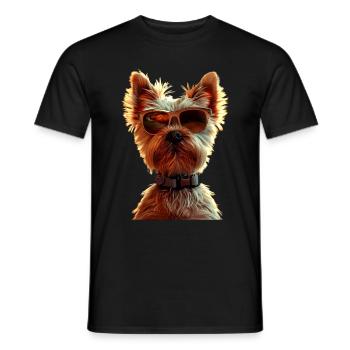 Yorkshire Terrier Dog Lover Cute Yorkie - Men's T-Shirt - black - Front - AI Model Male 178 light (178cm)