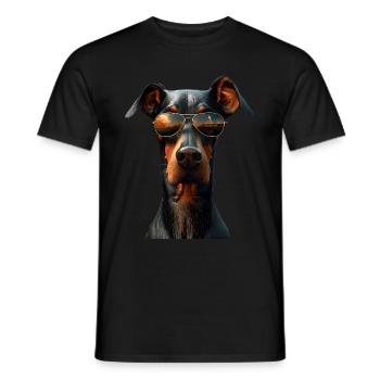 Dobermann Hunde Motiv Wachhund Stolze Dobermänner - Männer T-Shirt - Schwarz - Vorne - AI Model Male 178 light (178cm)