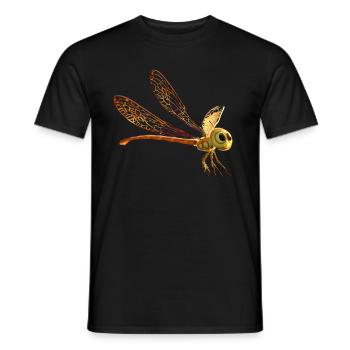 Libelle Dragonfly Bunte Flügel Süße Libellen - Männer T-Shirt - Schwarz - Vorne - AI Model Male 178 light (178cm)