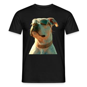 Pitbull Bulldog Pittie American Pitbull Terrier - Men's T-Shirt - black - Front - AI Model Male 178 light (178cm)