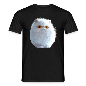 Persian Cat Persian Cat Persian Cat Cute Cats - Men's T-Shirt - black - Front - AI Model Male 178 light (178cm)