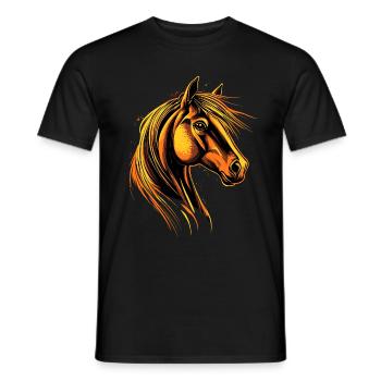 Pony Reitpony Fohlen Reiterin Ponys Reiten Ponyhof - Männer T-Shirt - Schwarz - Vorne - AI Model Male 178 light (178cm)