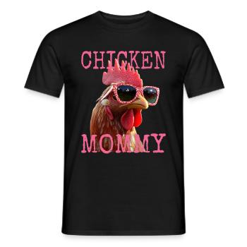 Chicken Mommy Chicken Mom Farmer's Wife Mother's Day Chickens - Men's T-Shirt - black - Front - AI Model Male 178 light (178cm)