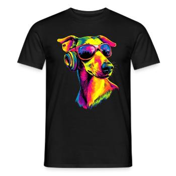 Greyhound Dog Lover Hunting Dog Love Greyhound - Men's T-Shirt - black - Front - AI Model Male 178 light (178cm)