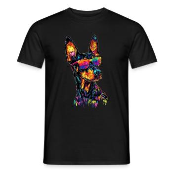 Dobermann Hunde Motiv Wachhund Stolze Dobermänner - Männer T-Shirt - Schwarz - Vorne - AI Model Male 178 light (178cm)