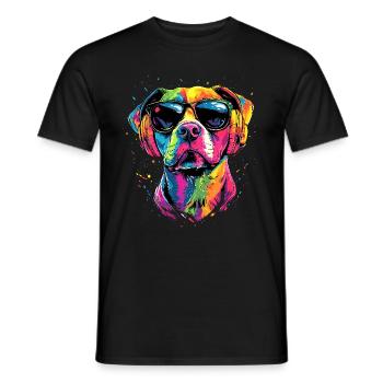 Pitbull Bulldog Pittie American Pitbull Terrier - Men's T-Shirt - black - Front - AI Model Male 178 light (178cm)