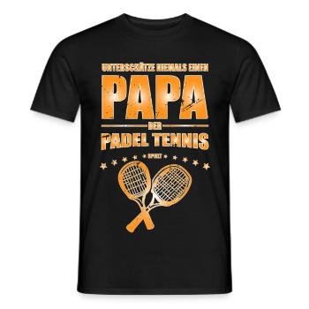 Geschenk für Papa Padel Tennis Papa tolles - Männer T-Shirt - Schwarz - Vorne - AI Model Male 178 light (178cm)
