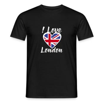 J'adore Londres - T-shirt homme - noir - Devant - AI Model Male 178 light (178cm)