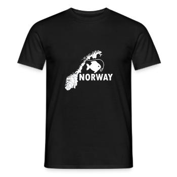 Pêche en Norvège - T-shirt homme - noir - Devant - AI Model Male 178 light (178cm)