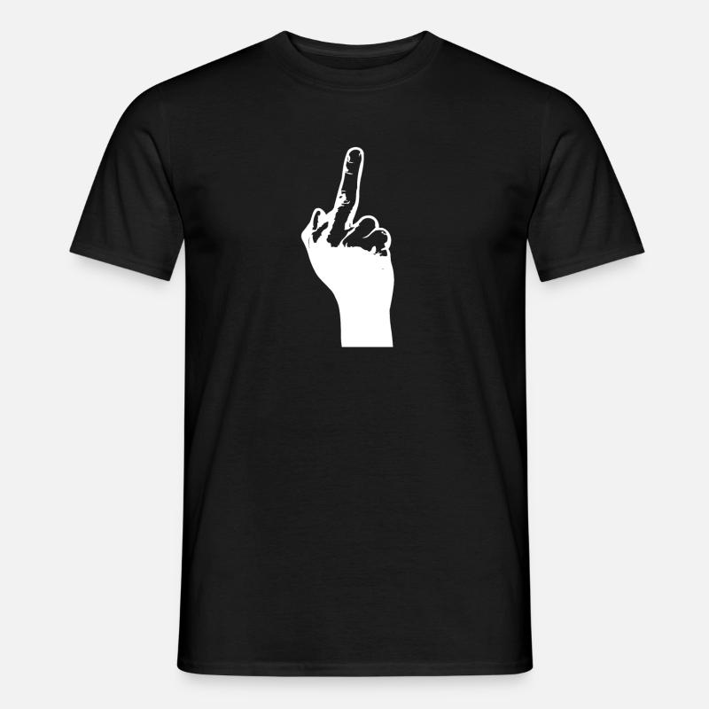 Ich zeige Dir den Mittelfinger - Männer T-Shirt - Schwarz