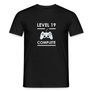 19 Jahre alt 19. Geburtstag Gaming - Männer T-Shirt - Schwarz - Vorne - AI Model Male 178 light (178cm)